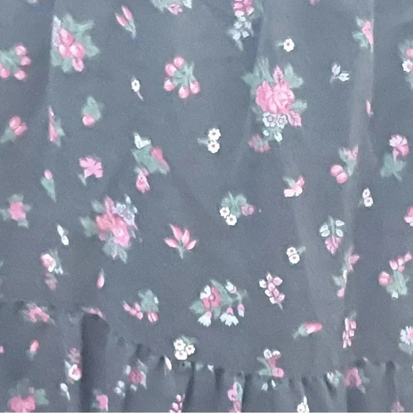 Vintage Kayo of California Floral Tiered Midi Skirt – Handkerchief Hem - Picture 5 of 9